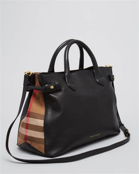 black banner burberry|Burberry banner medium tote.